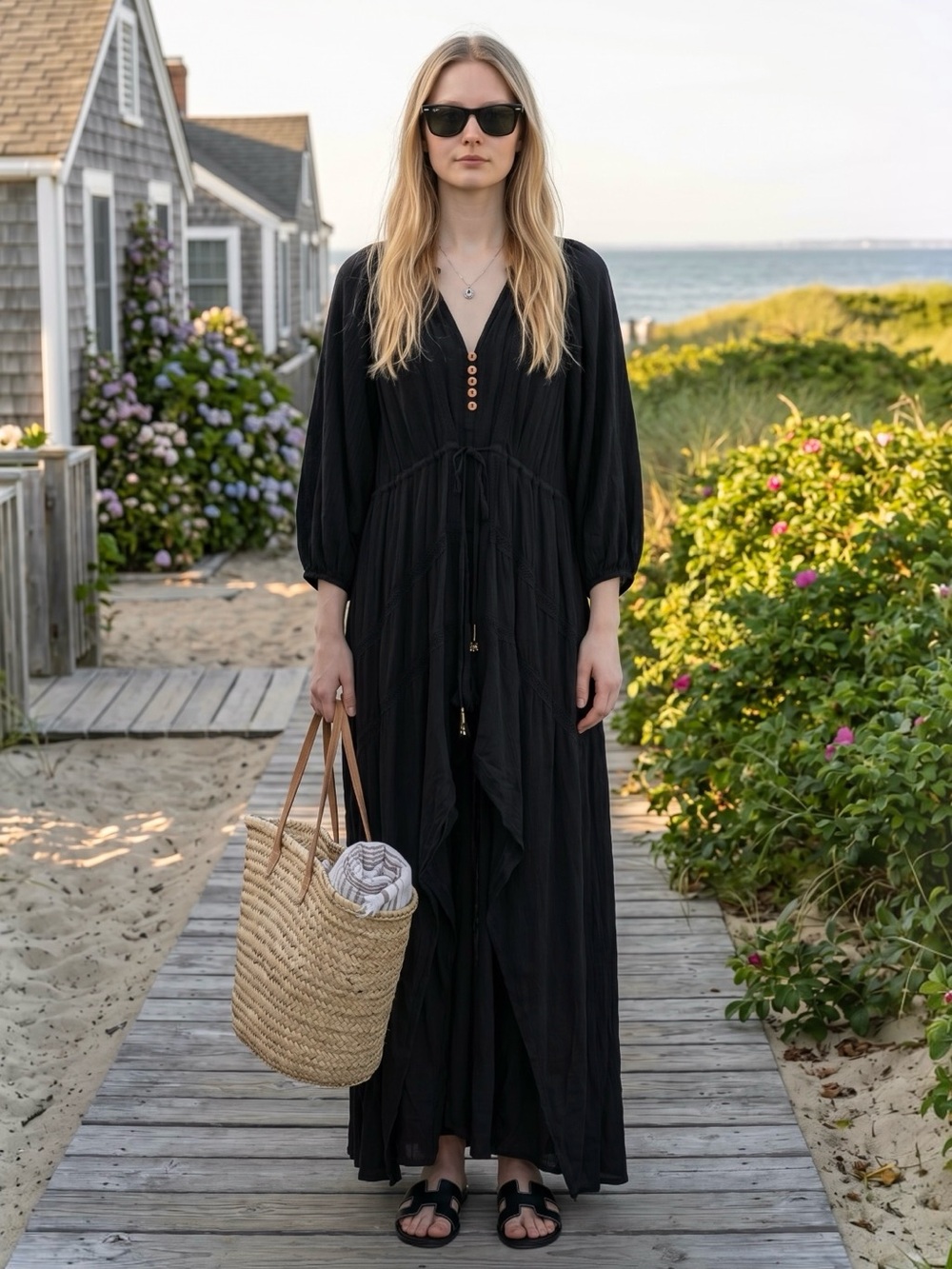 Free People Plenty Of Love Maxi Dress Black